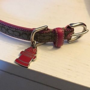 Coach dog collar. Xs.